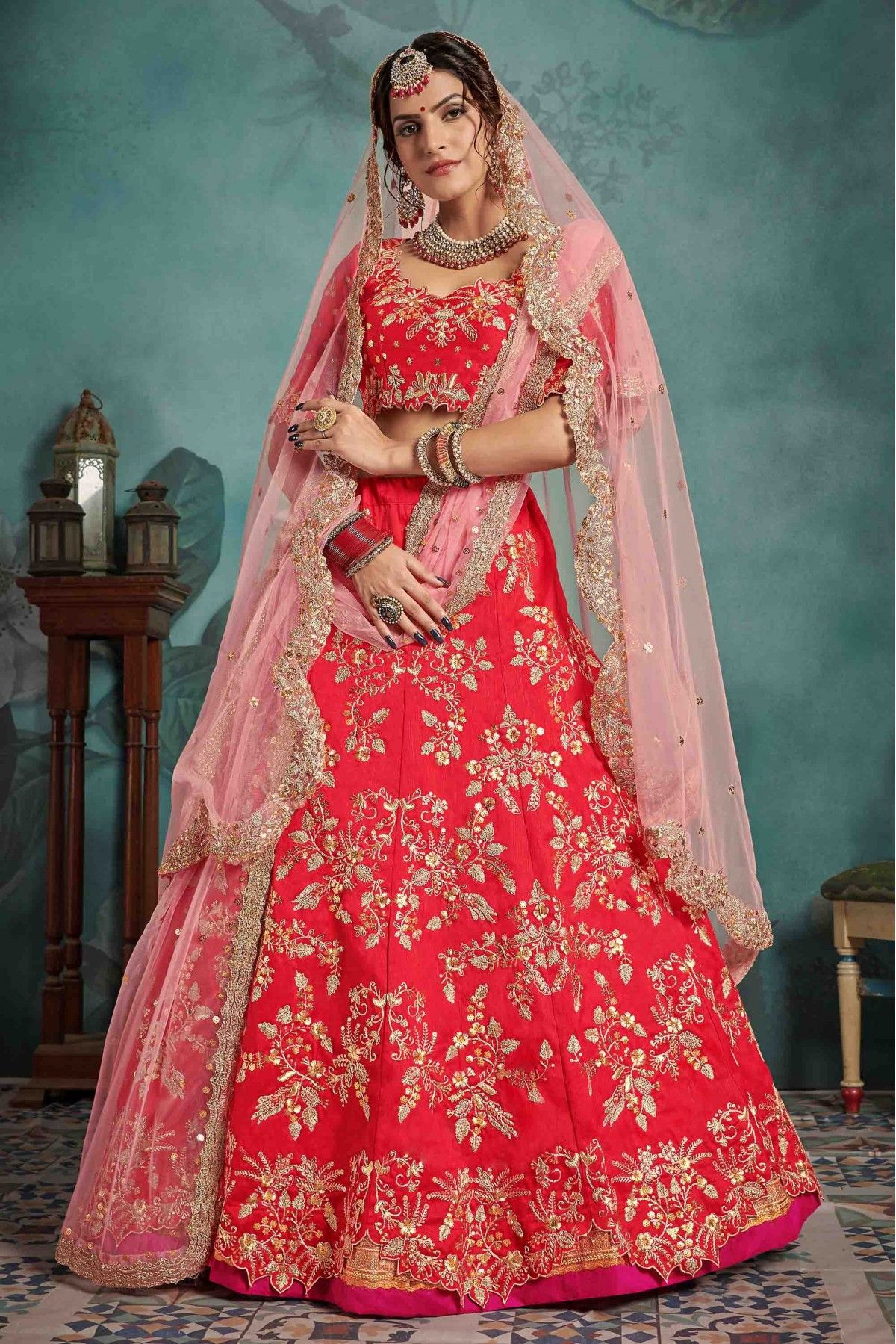 Top 150+ Latest Red Bridal Lehenga Designs 2023 - Bridal