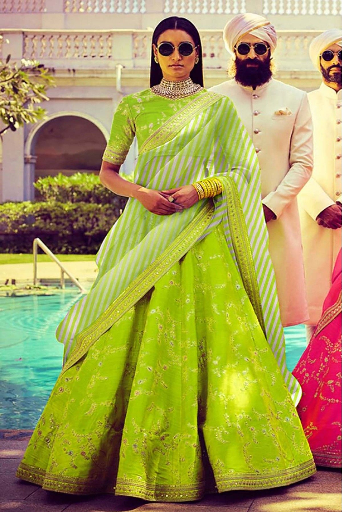 Best Embroidery Work Light Green Color Latest Lehenga Design 2021