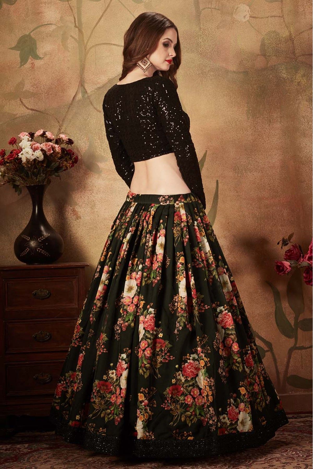 New Party Wear Lehenga Designs with Black Color – tapee.in