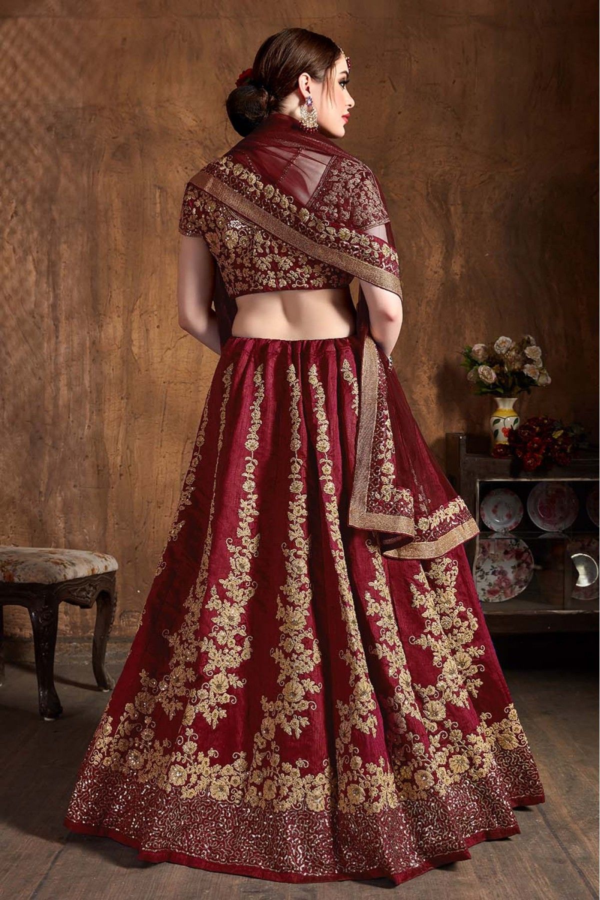 Shop Silk Fabric Based Lehenga Choli Online At Joshindia