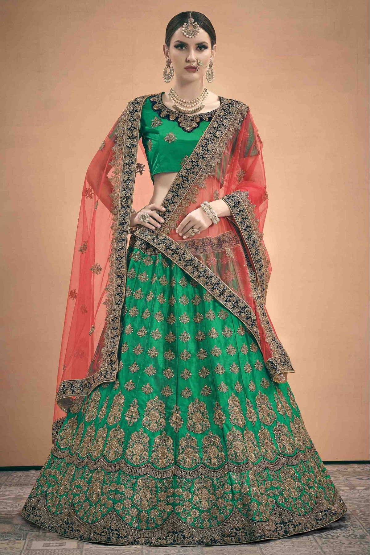 Stone Work Lehengas: Stone Work Lehenga Choli Online Shopping