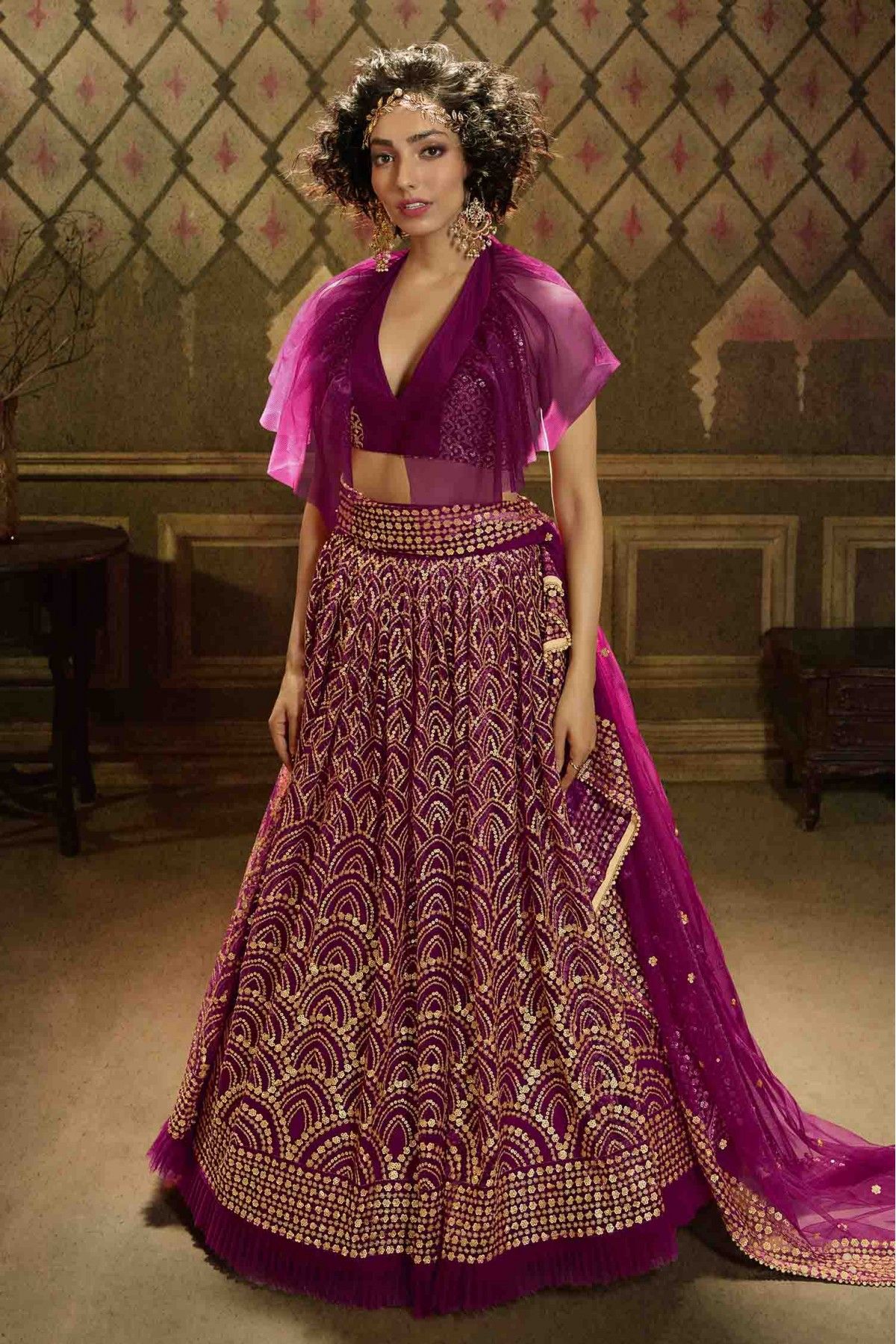 Buy Purple Lehenga Choli Sets for Women by Zeelpin Online | Ajio.com