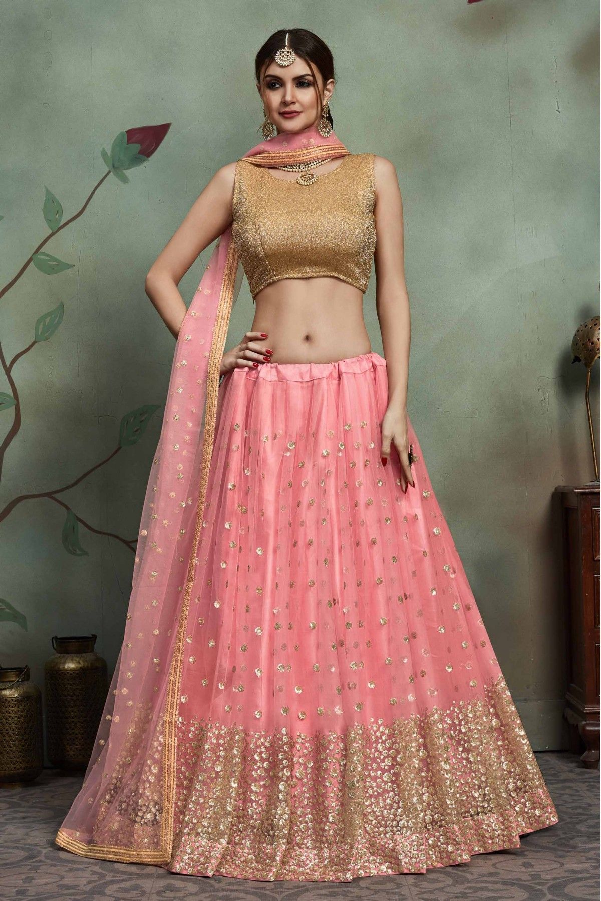 10 Beautiful Mirror Work Lehenga Choli Designs 2023