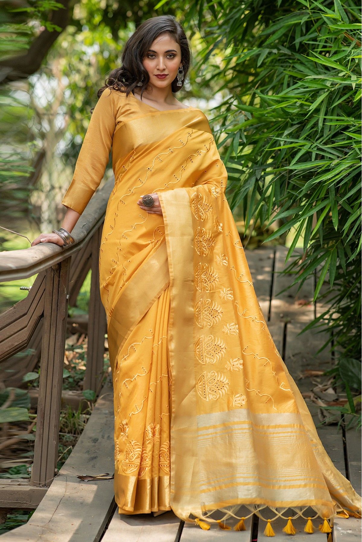 My Rang - Mustard Yellow Saree – Rang Riwaaz