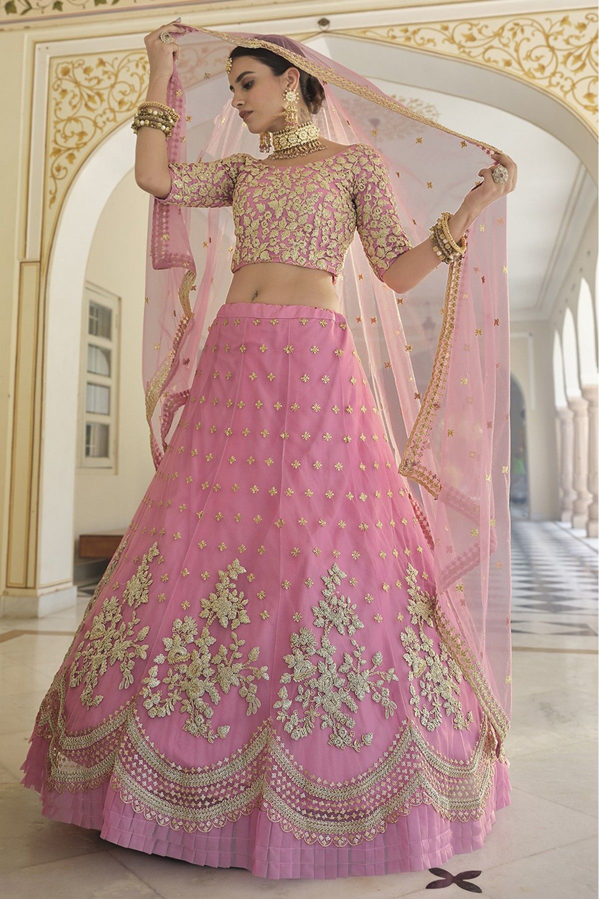 Ruby Pink Lehenga – Bindani In