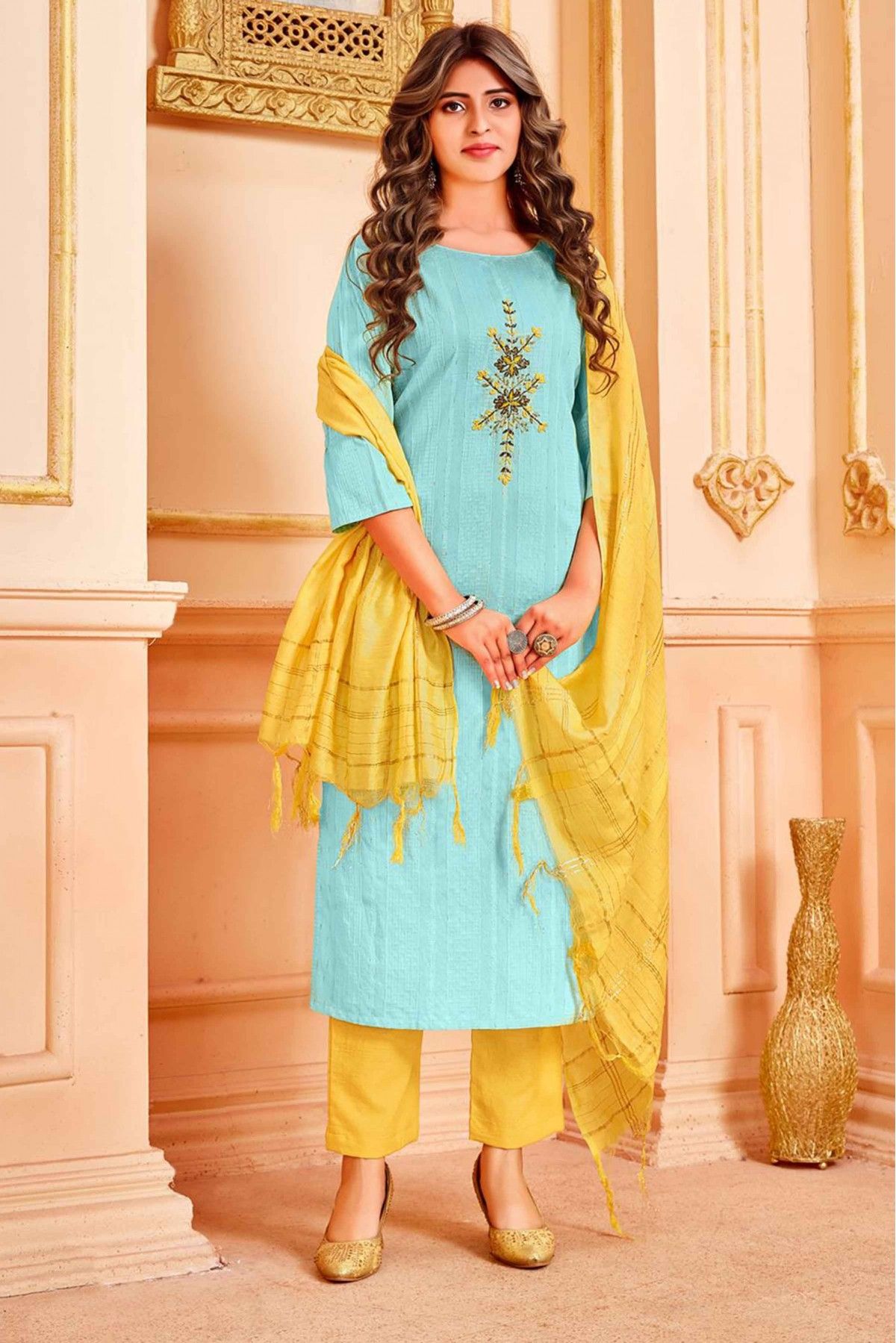 Punjabi Handloom Cotton Salwar Kameez and Punjabi Handloom Cotton Salwar  Suit Online Shopping