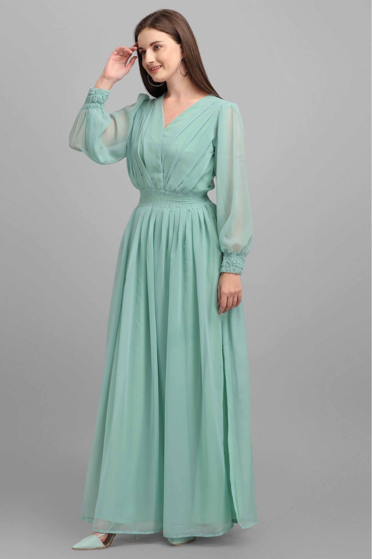 Buy Sea Green Dresses & Gowns for Women by Jash Creation Online | Ajio.com