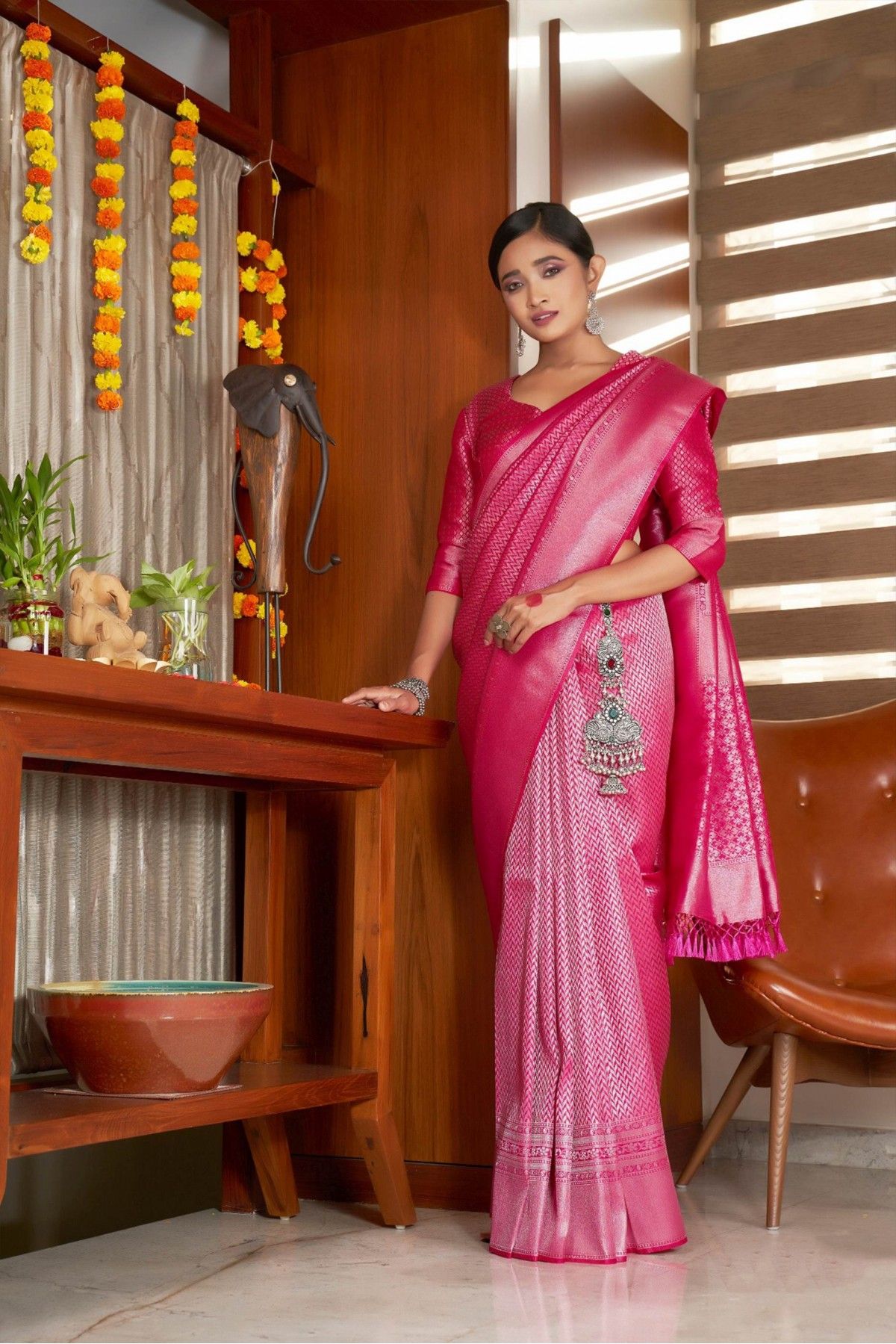 Shop for Pink Color Sarees | Fresh in Pink Color Collections – BharatSthali