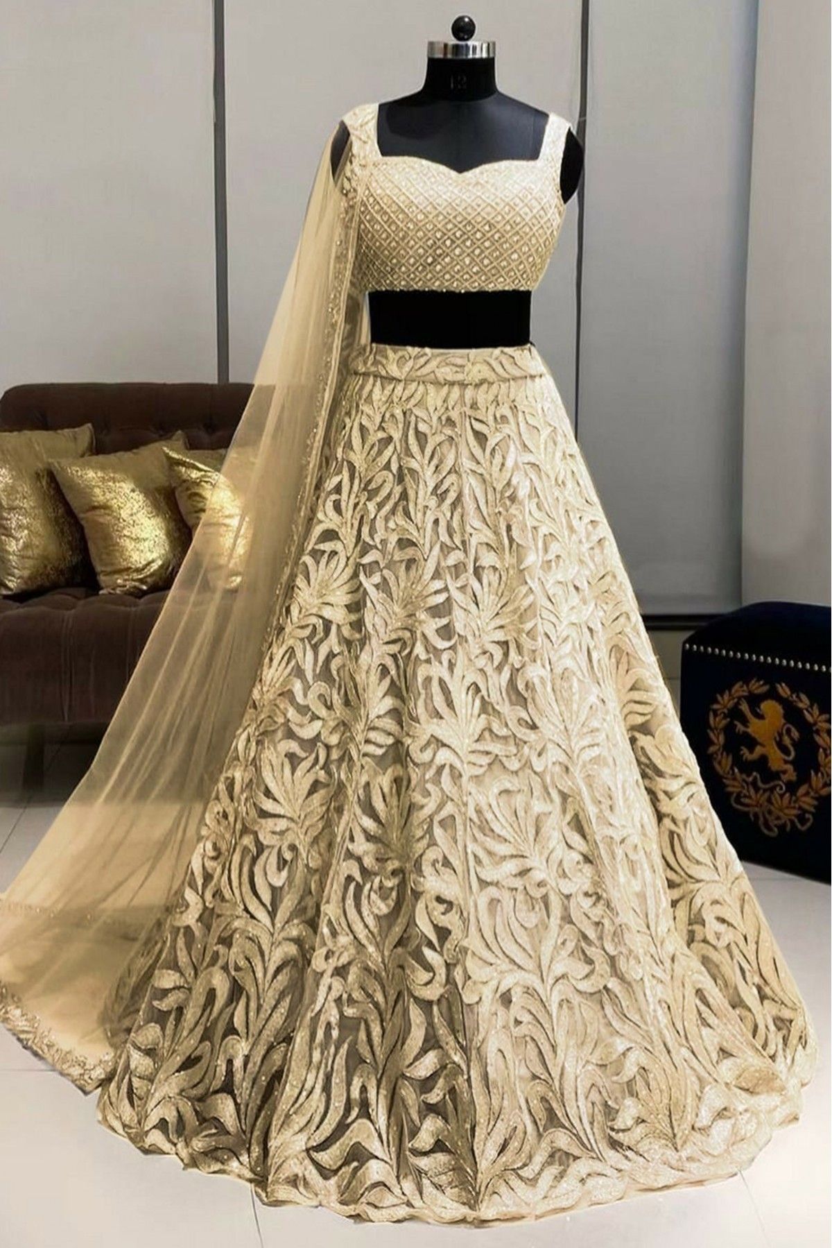 Cream Lehenga Sets - Buy Cream Colour Lehenga Cholis Online US UK