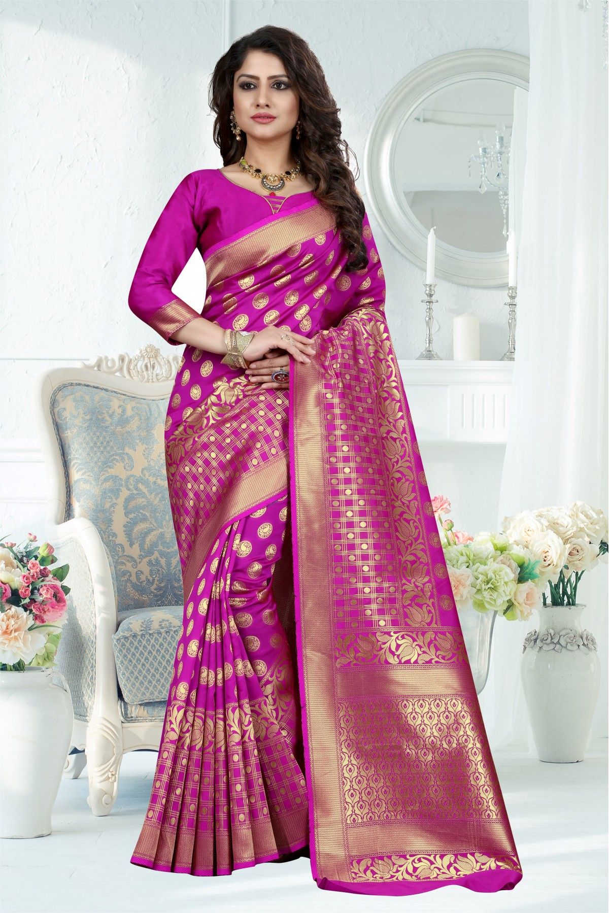 Buy RaniPink Sarees for Women by Westhood Online | Ajio.com