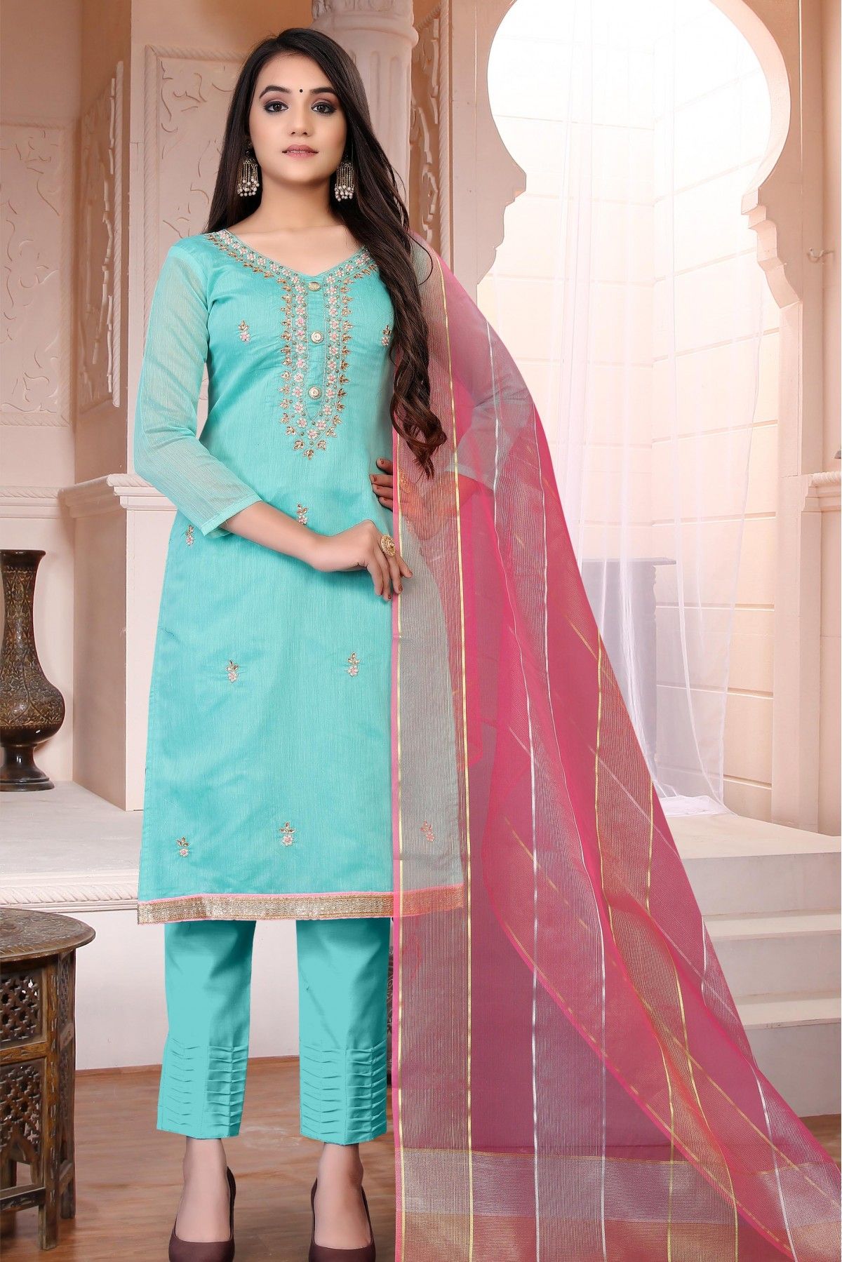 Resham - Pant Style Suit | Pant Style Salwar Suits - Sarees Palace