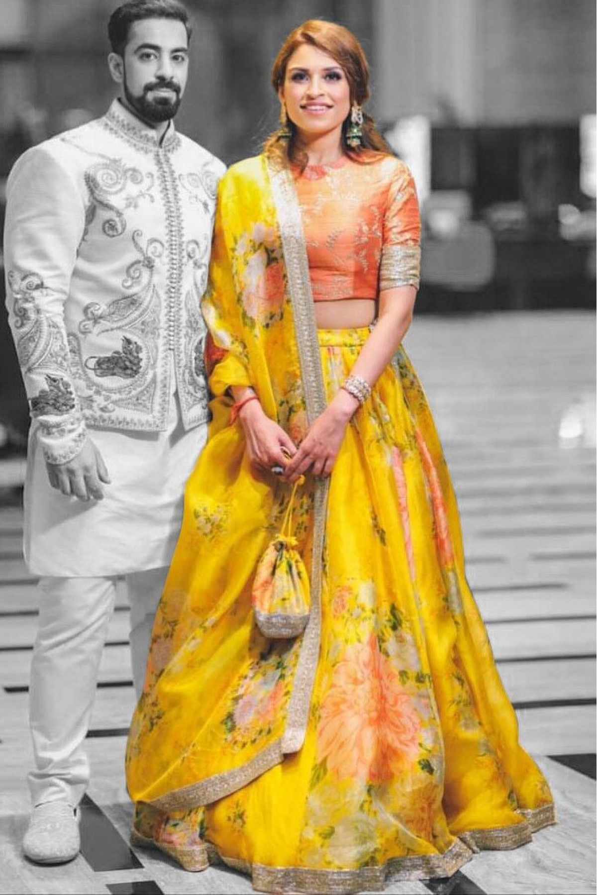 Mustard Yellow Haldi Lehenga for Bride | Indian Bridal Wear – B Anu Designs