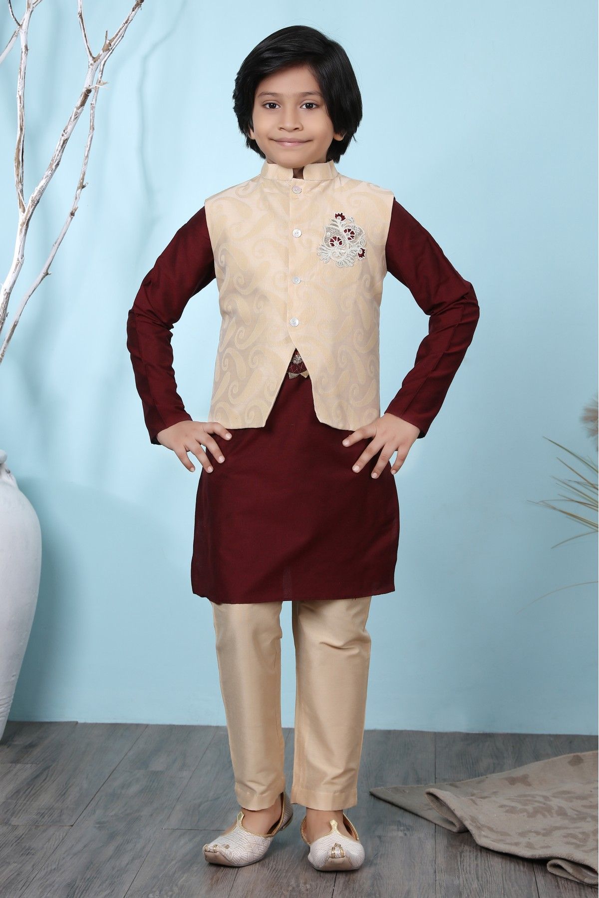 Kurta pajama for sales boys with jacket