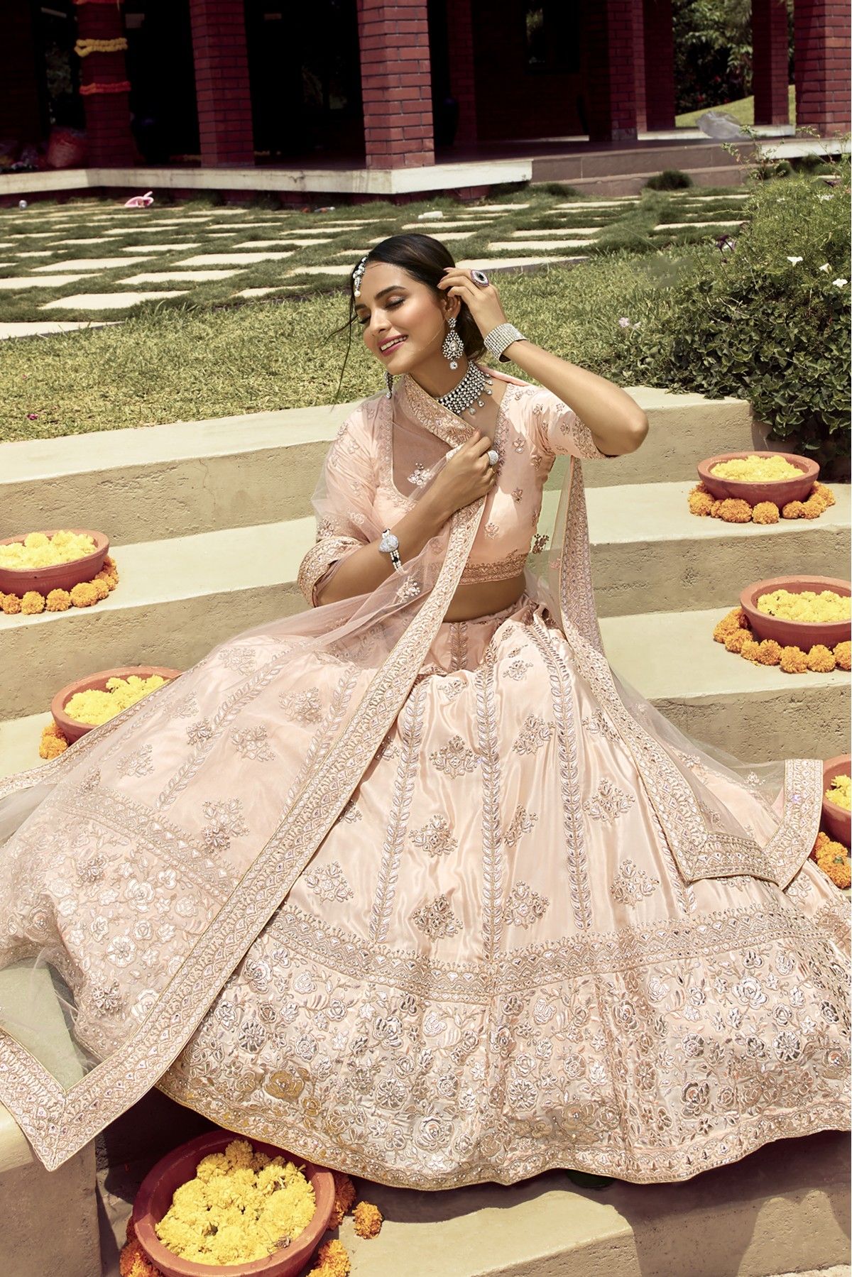 Light Colour Bridal Lehenga Online - Joshindia – Page 16