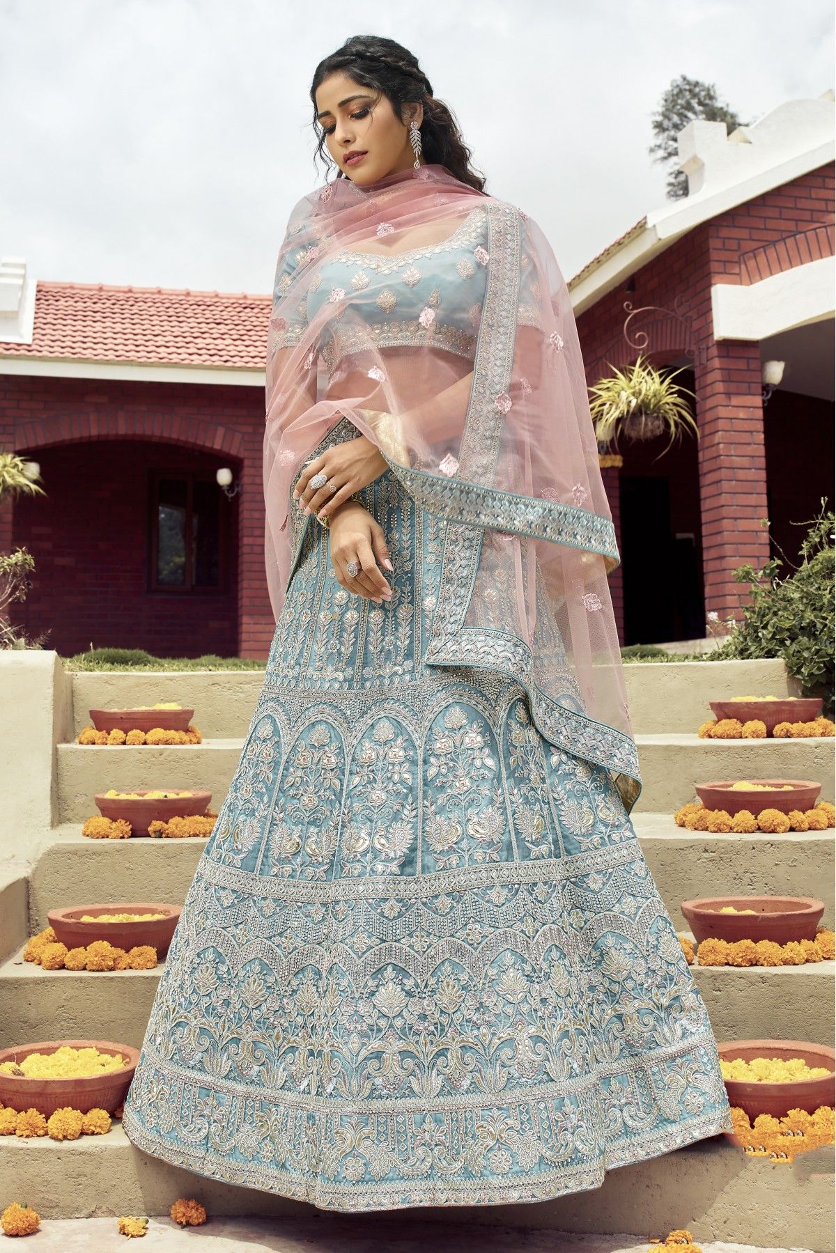 Peacock Blue Color Lehenga Is All Perfect Choice To Wear At Your Sibling's  Wedding – Bridal Lehenga Collection Chandni Chowk, Exclusive Wedding  Attires for All Brides