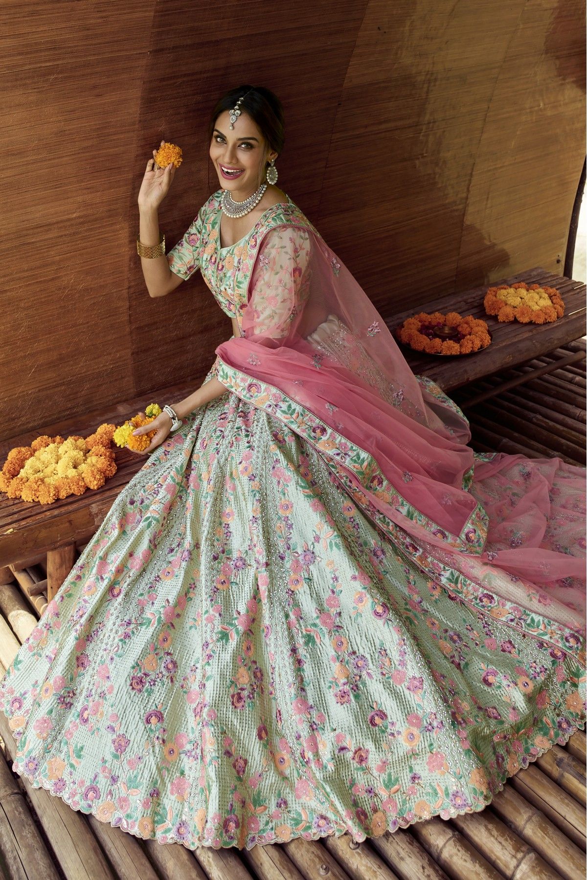 Luxury Designer Lehenga Brands Online Shopping for Bride & Bridesmaids –  Sunasa