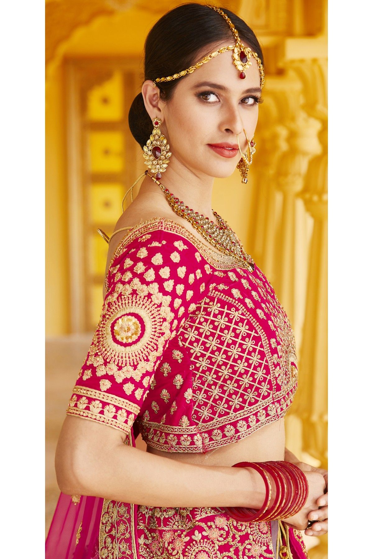 As Pretty As Georgette With Beads Work & Hand Work Lehenga Choli