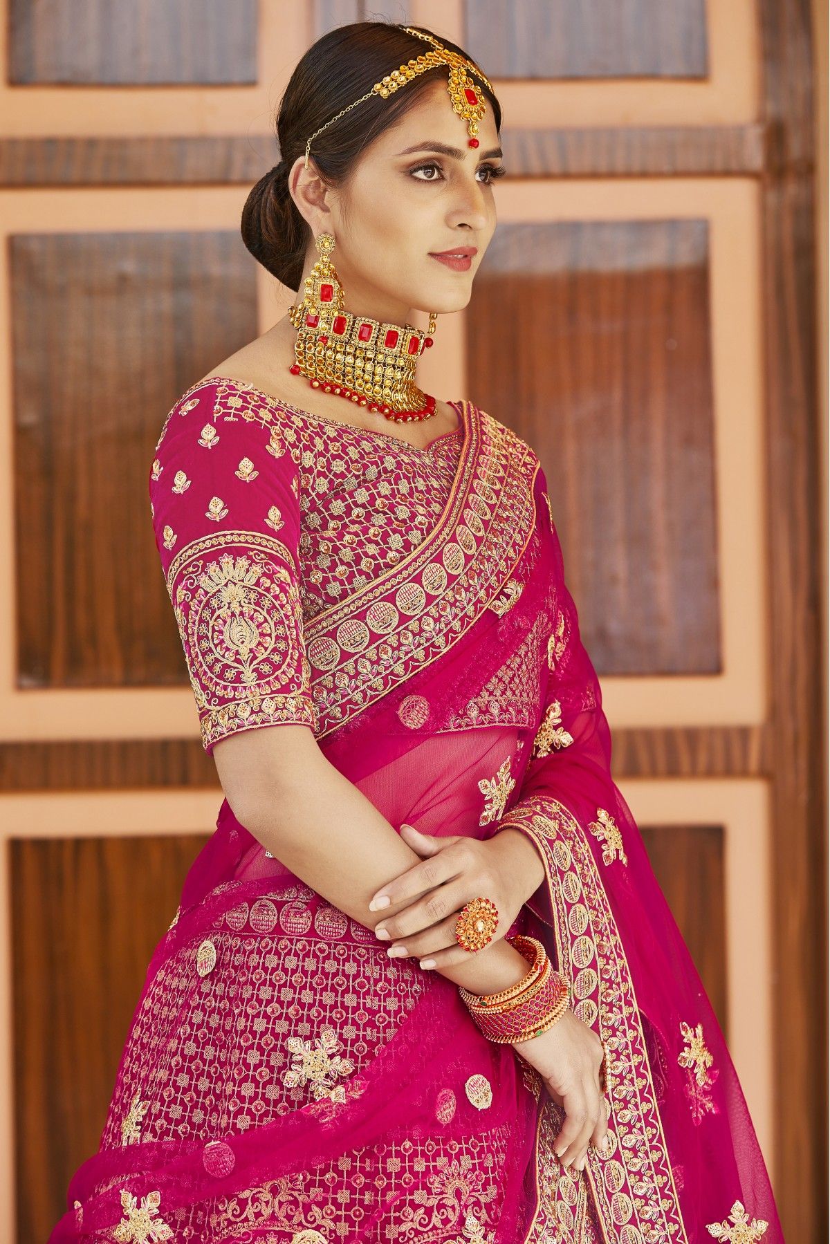 Top 500+ Rani Pink Bridal Lehenga Designs