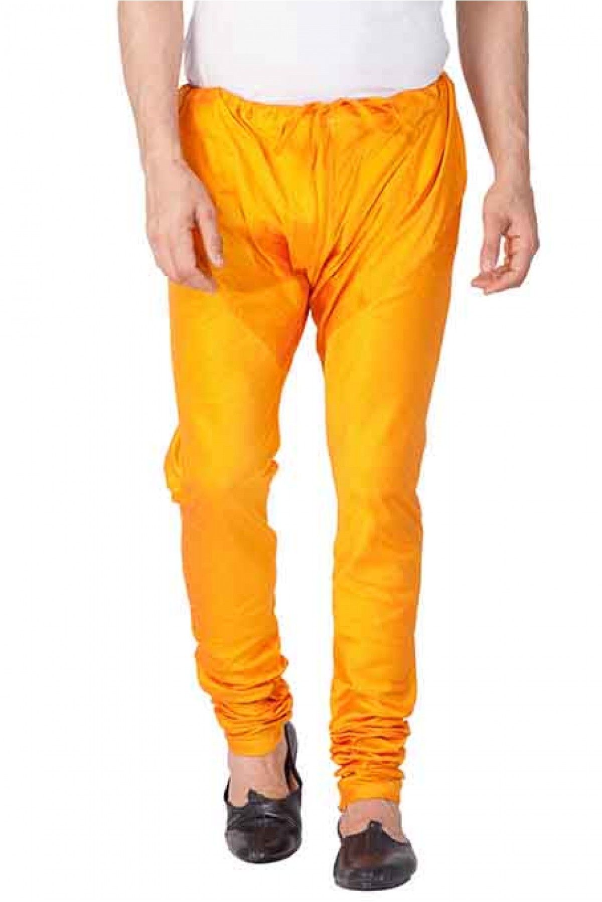 Cotton Silk Pajama In Orange Colour