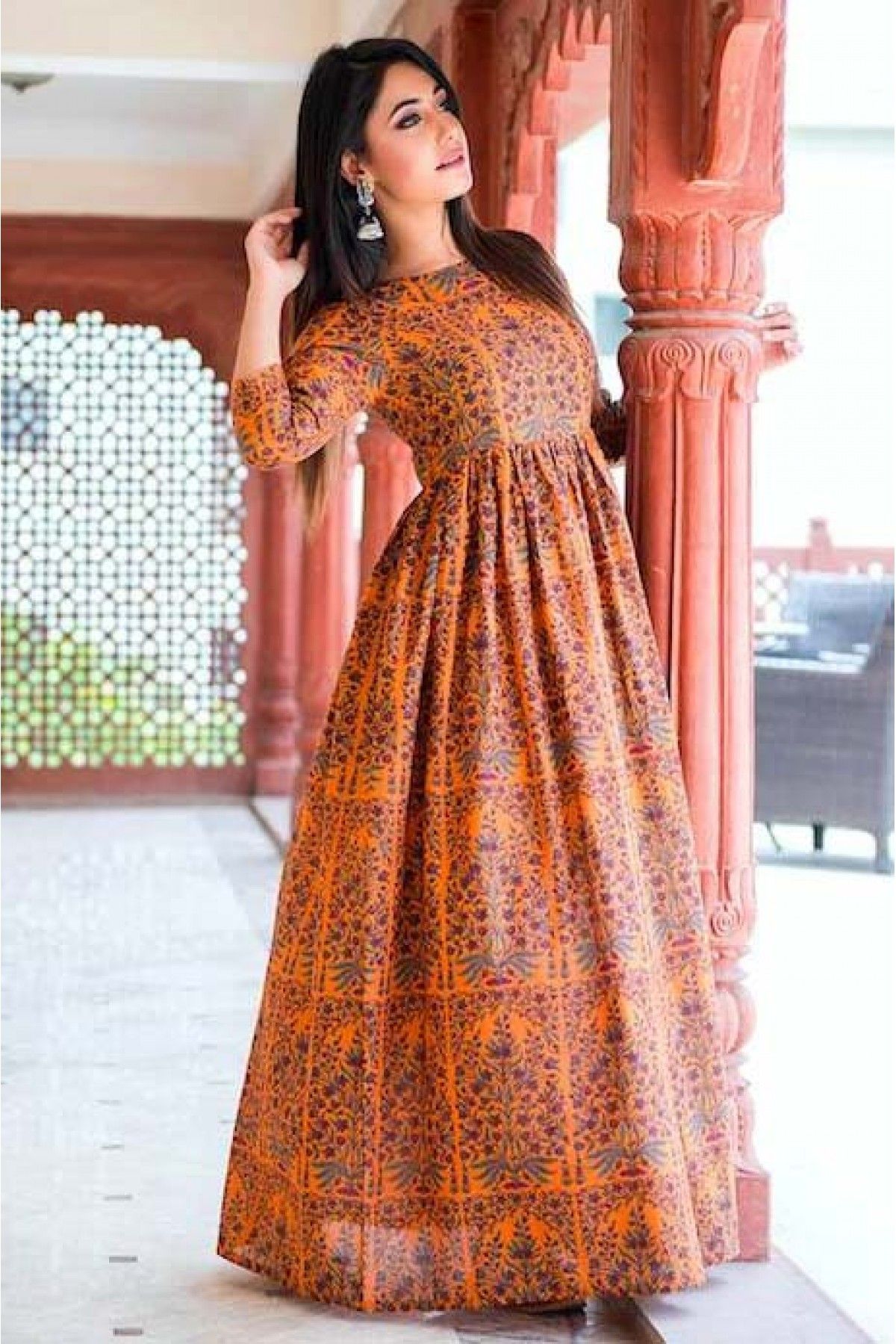 9 Beautiful and Attractive Orange Frocks for Women  Styles At Life