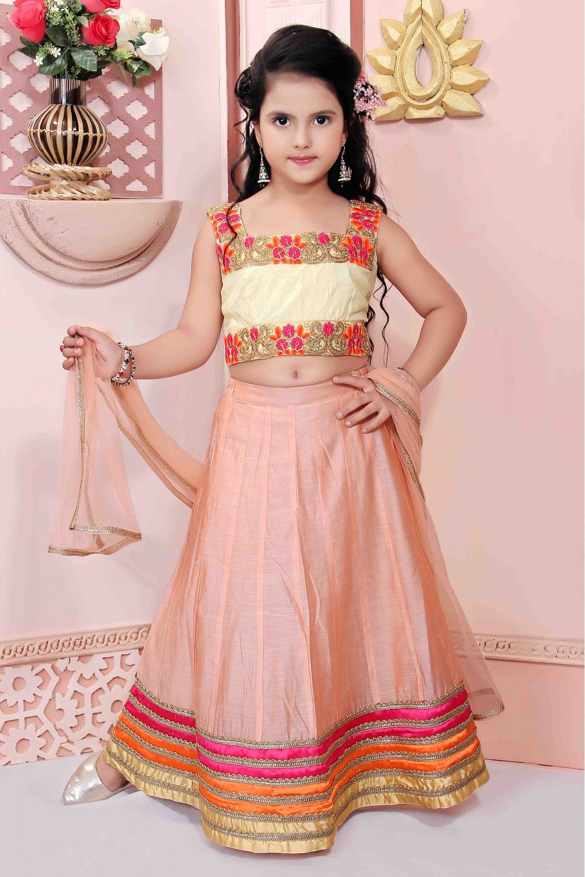 Buy Mustard Lehenga Choli for Kids – Mumkins