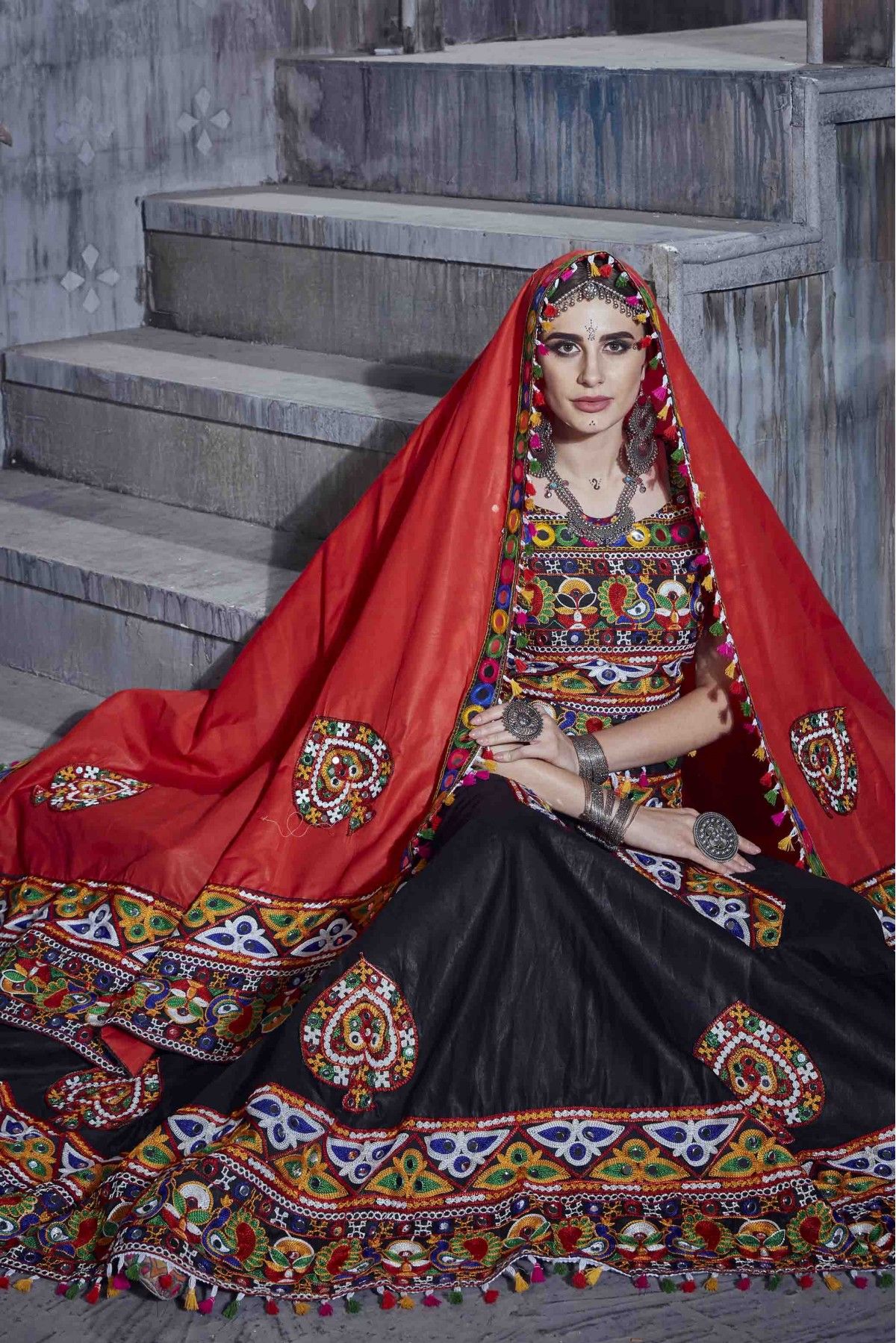 Rajasthani Royalty: Navratri Black Lehenga Choli Fit for a Queen - Etsy