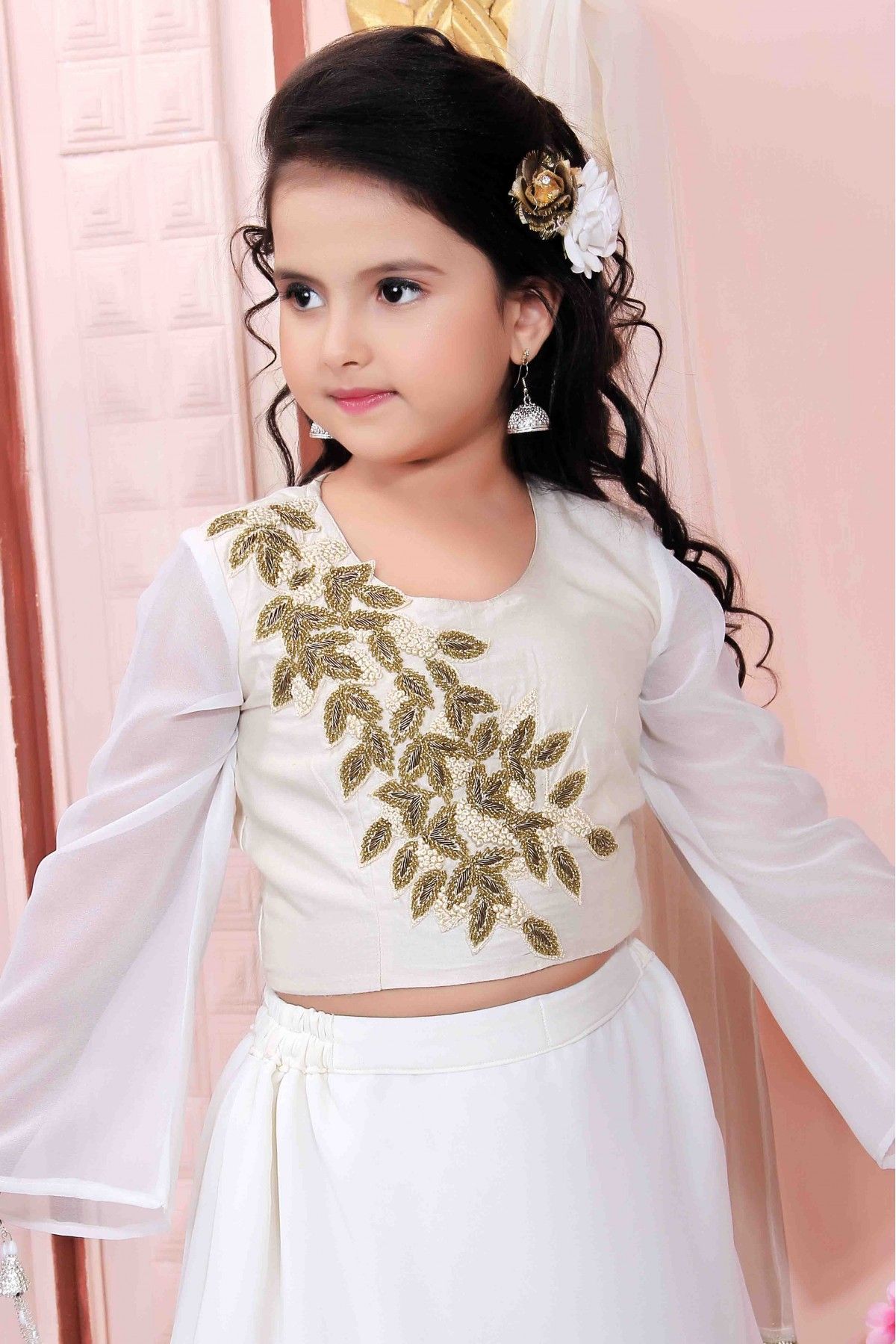 White Lehenga Angrakha Top Set By Style Triggers – www.styletriggers.com