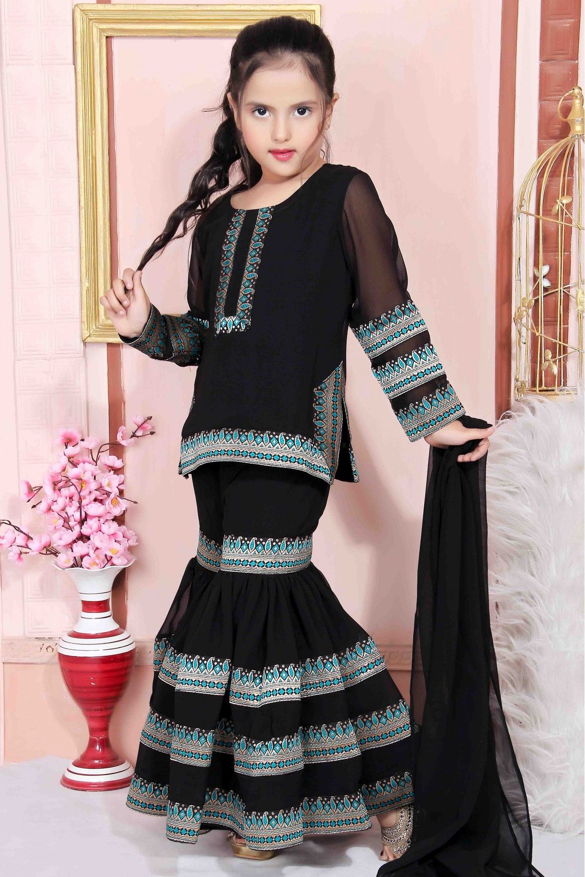 Black Colour Party Wear Salwar Suit.