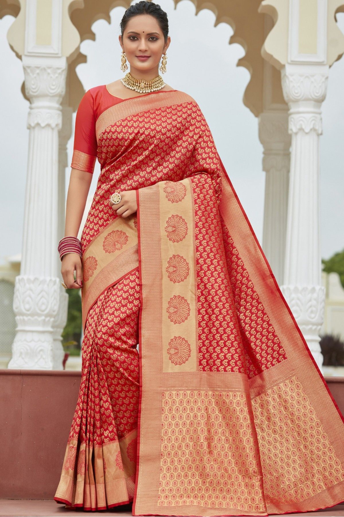 POPULAR AND BEAUTIFUL KANJEEVARAM SILK ZARI WORK SAREE