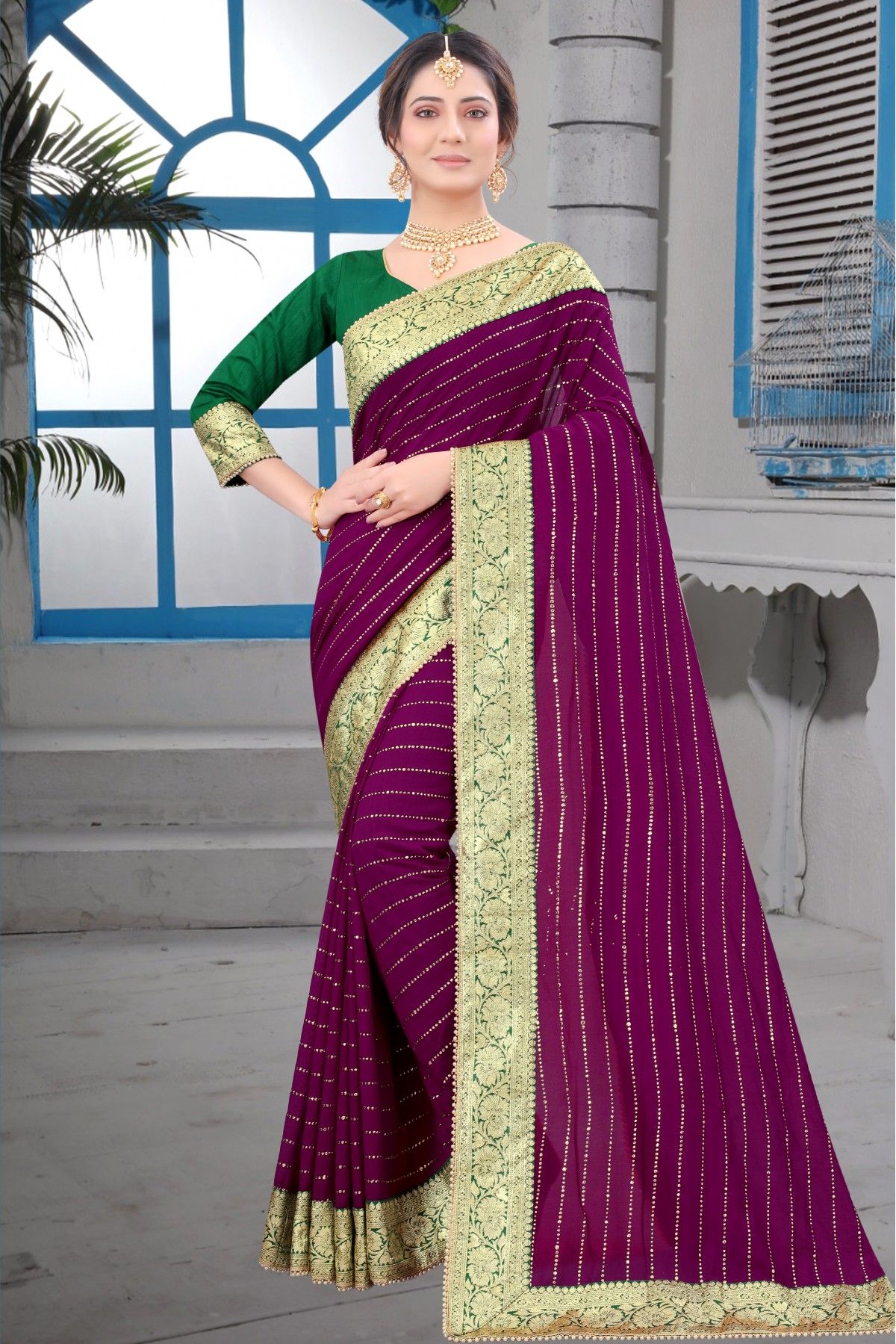 Burgundy | Wine Color pure cotton Saree with Gicha palla. | Saree, Cotton  saree, Burgundy wine