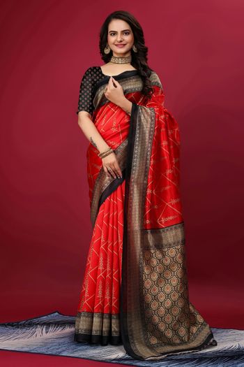 Art Silk Casual Wear Printed Saree SR05170318