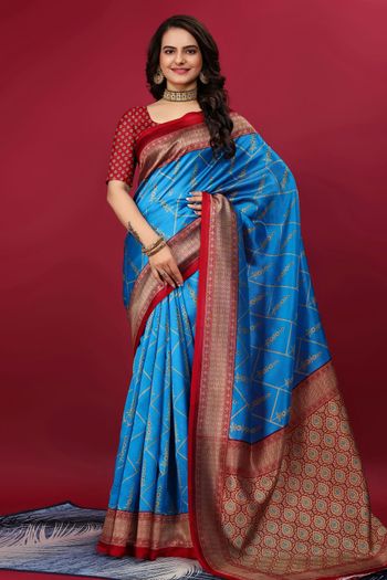 Art Silk Casual Wear Printed Saree SR05170315