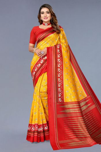 Art Silk Casual Wear Printed Saree SR05170303