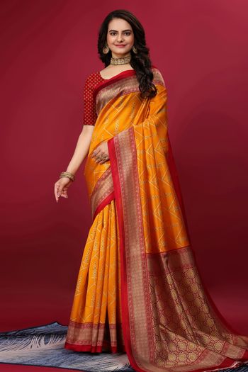 Art Silk Casual Wear Printed Saree SR05170316