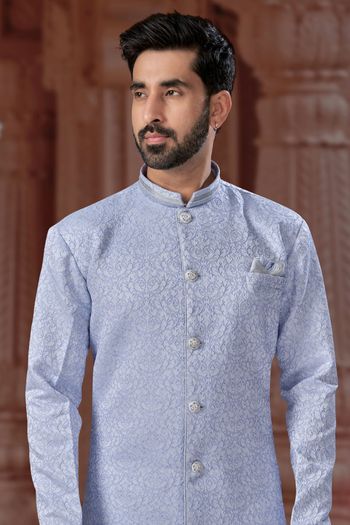 Banarasi Jacquard Stitched Sherwani KP04126230