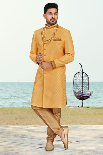 Banarasi Jacquard Stitched Sherwani KP04126193