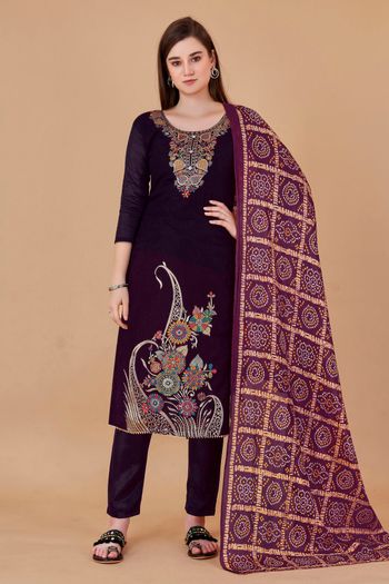 Banarasi Jacquard Unstitched Straight Suit SM03230962