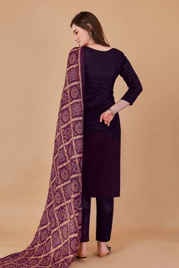 Banarasi Jacquard Unstitched Straight Suit SM03230962