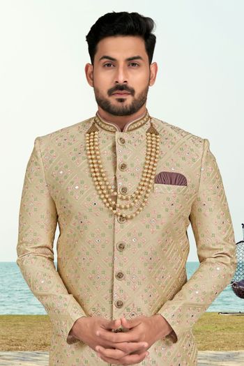 Banarasi Silk Stitched Sherwani KP04126189