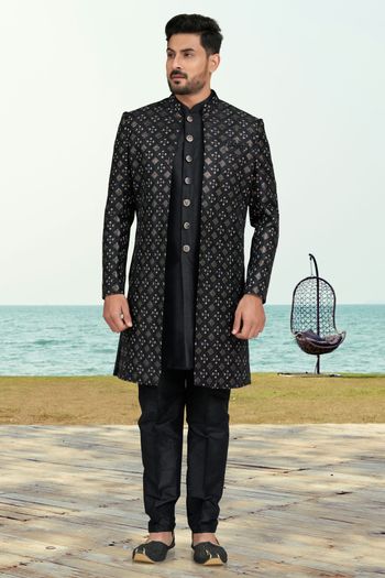 Banarasi Silk Stitched Sherwani KP04126199