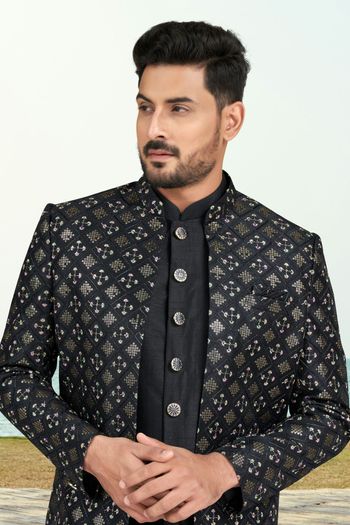 Banarasi Silk Stitched Sherwani KP04126199