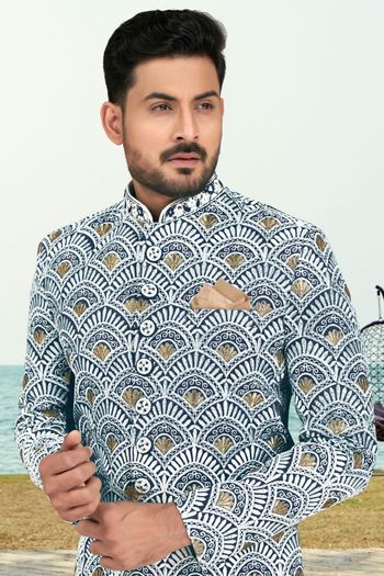 Banarasi Silk Stitched Sherwani KP04126202