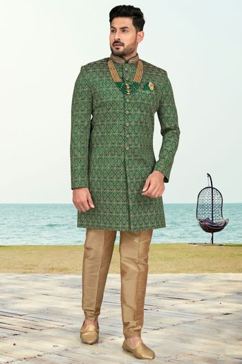 Banarasi Silk Stitched Sherwani KP04126192