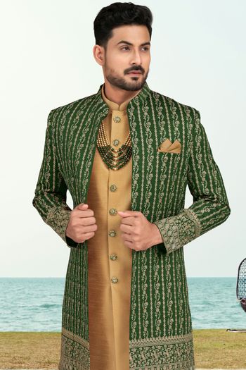 Banarasi Silk Stitched Sherwani KP04126205