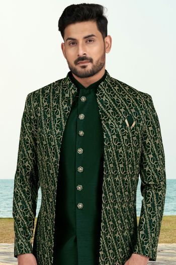 Banarasi Silk Stitched Sherwani KP04126207