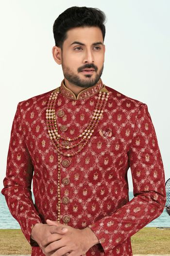 Banarasi Silk Stitched Sherwani KP04126201