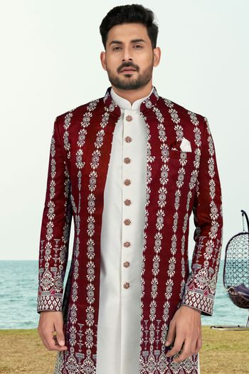 Banarasi Silk Stitched Sherwani KP04126203