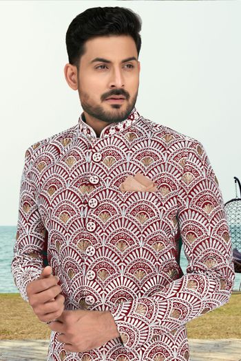 Banarasi Silk Stitched Sherwani KP04126211