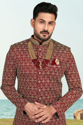 Banarasi Silk Stitched Sherwani KP04126213