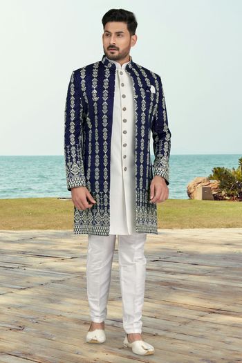 Banarasi Silk Stitched Sherwani KP04126212